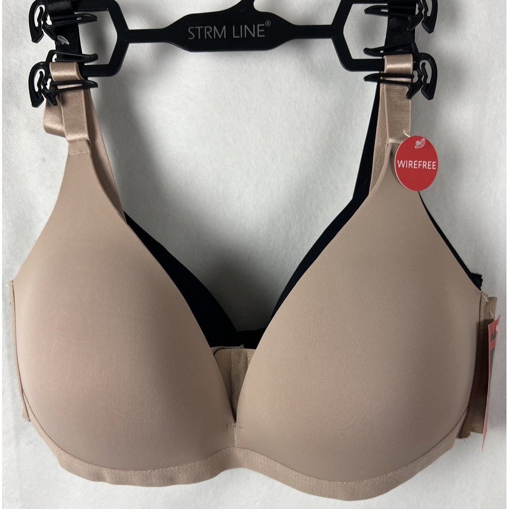 STRM Line Shaping Bras Size 42D 2 Pack Full Figure 591158FF Comfort Wirefree D17